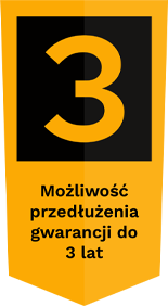 Możliwość przedłużenia gwarancji do 3 lat